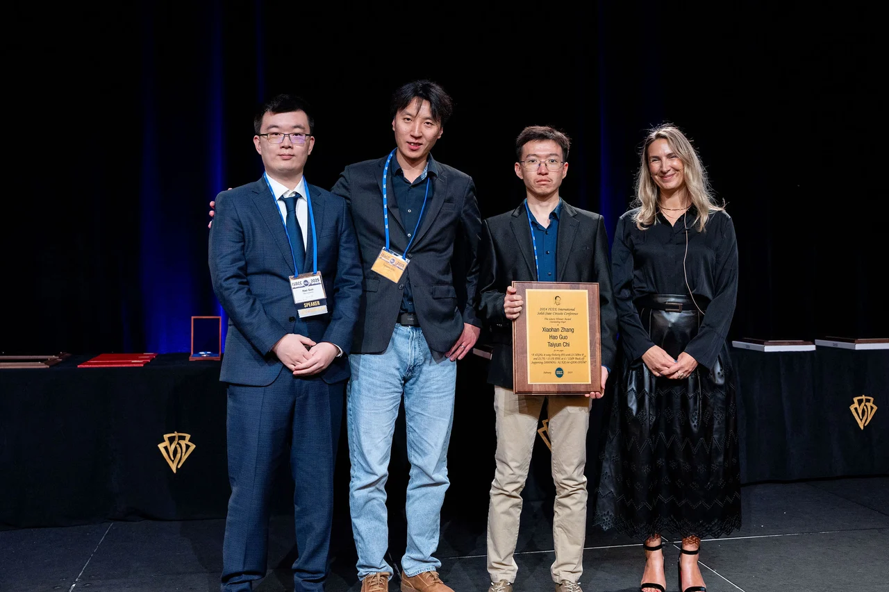 February 2025 lab news: Xiaohan and Hao’s ISSCC 2024 paper received the ISSCC Lewis Winner Outstanding Paper Award . Co